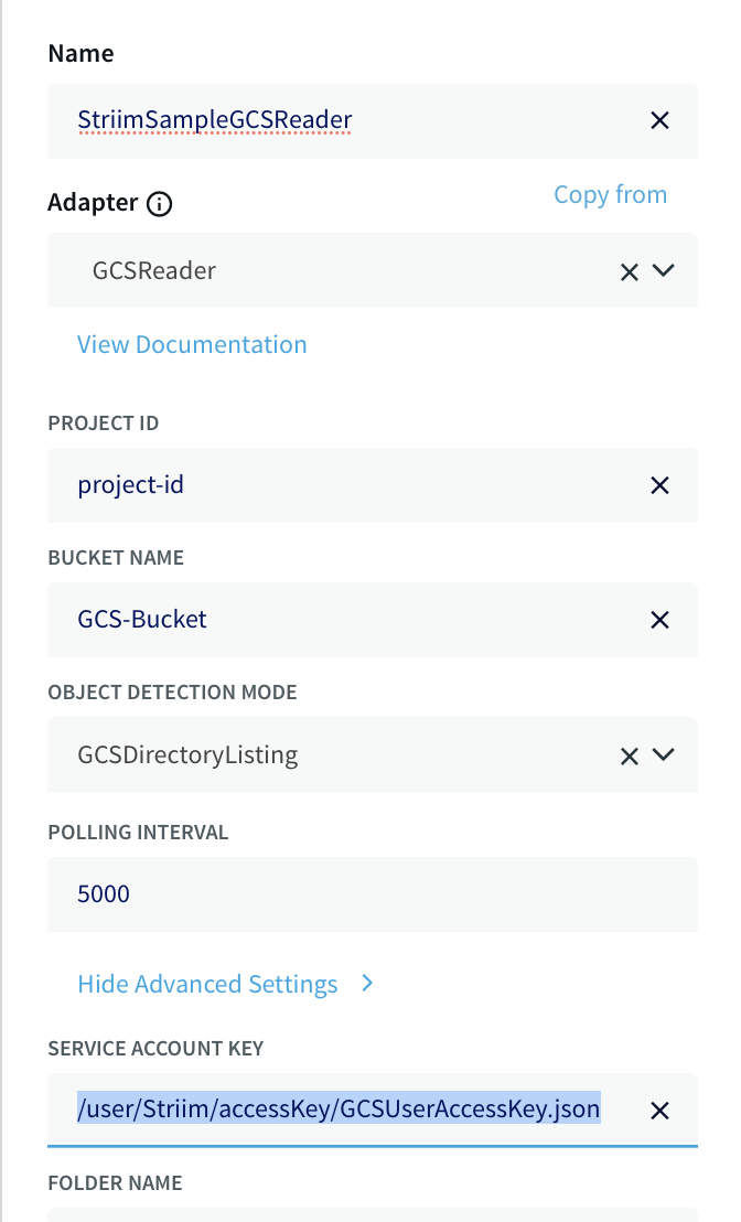 gcs-reader-striim-config.png
