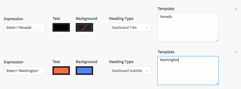 Configuring the Expression field when you have multiple conditional templates.