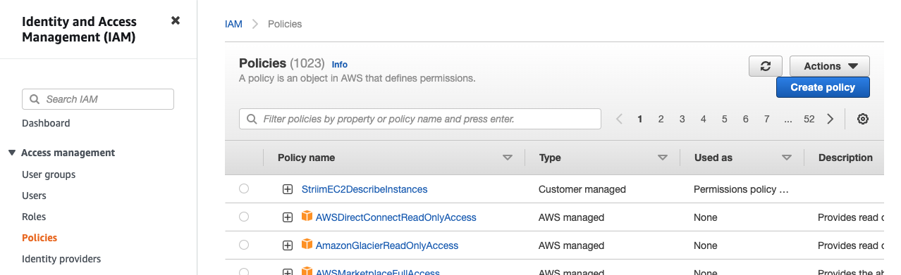 S3IAMPoliciesPage.png