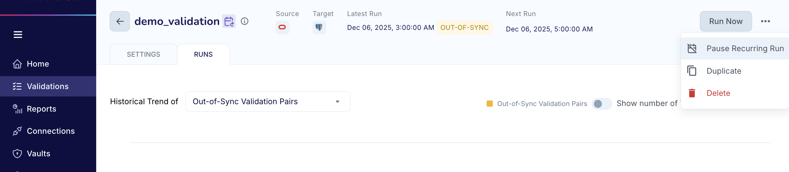 Validate_RunningValidata_3RunNewlyCreatedValidation.png